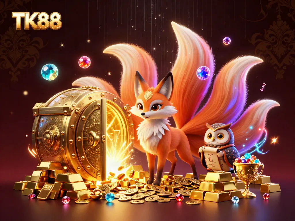 Experience the captivating world of TK88 with vibrant gaming elements and enchanting characters.