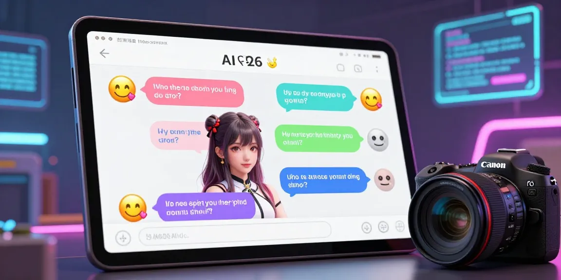 Engaging ai chat hentai scene with anime character interaction on digital screen, showcasing vibrant chat bubbles.