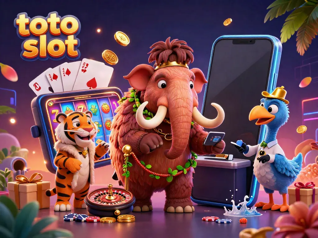 Experience thrilling gameplay with toto slot in this vibrant casino scene featuring iconic characters.