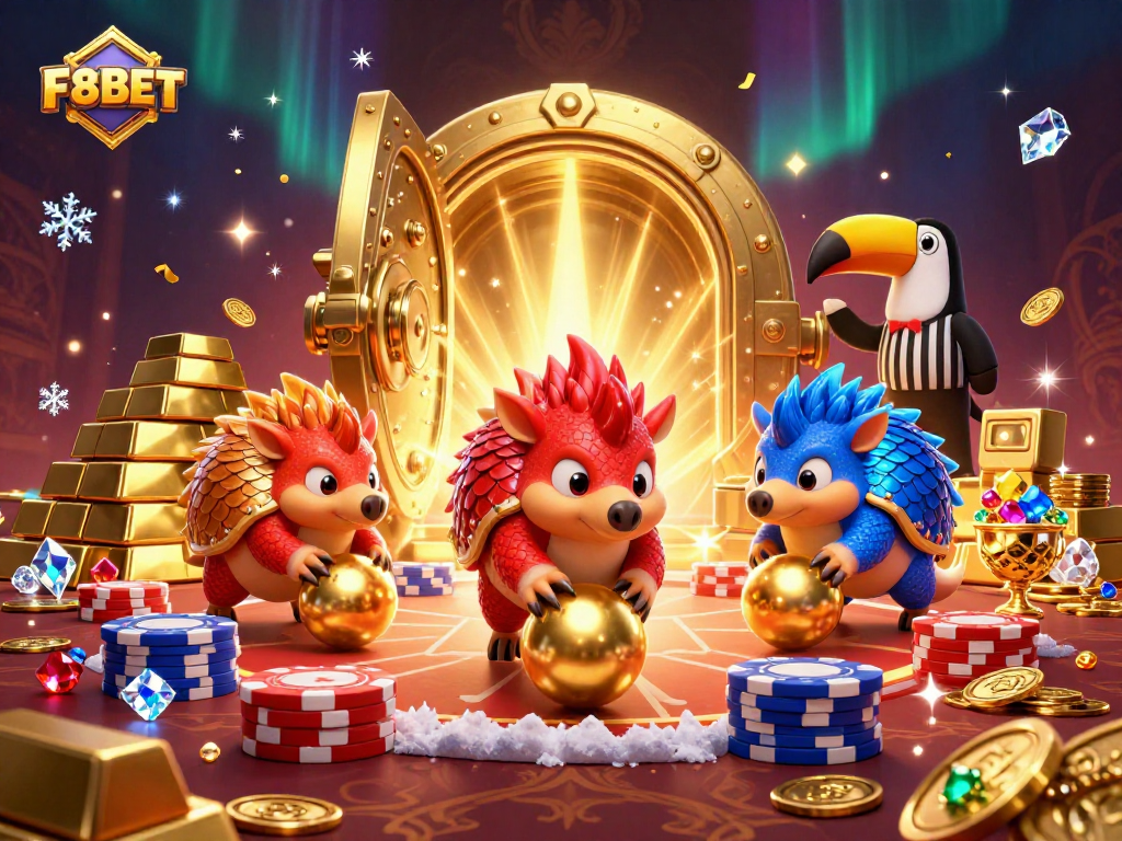 Experience the thrill of F8BET casino with dynamic pangolins and treasure elements!