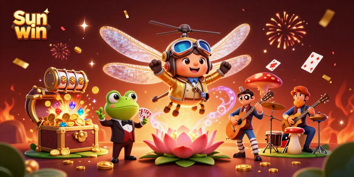 Experience thrilling games at Sun win with a vibrant casino scene featuring engaging characters and exciting gameplay.
