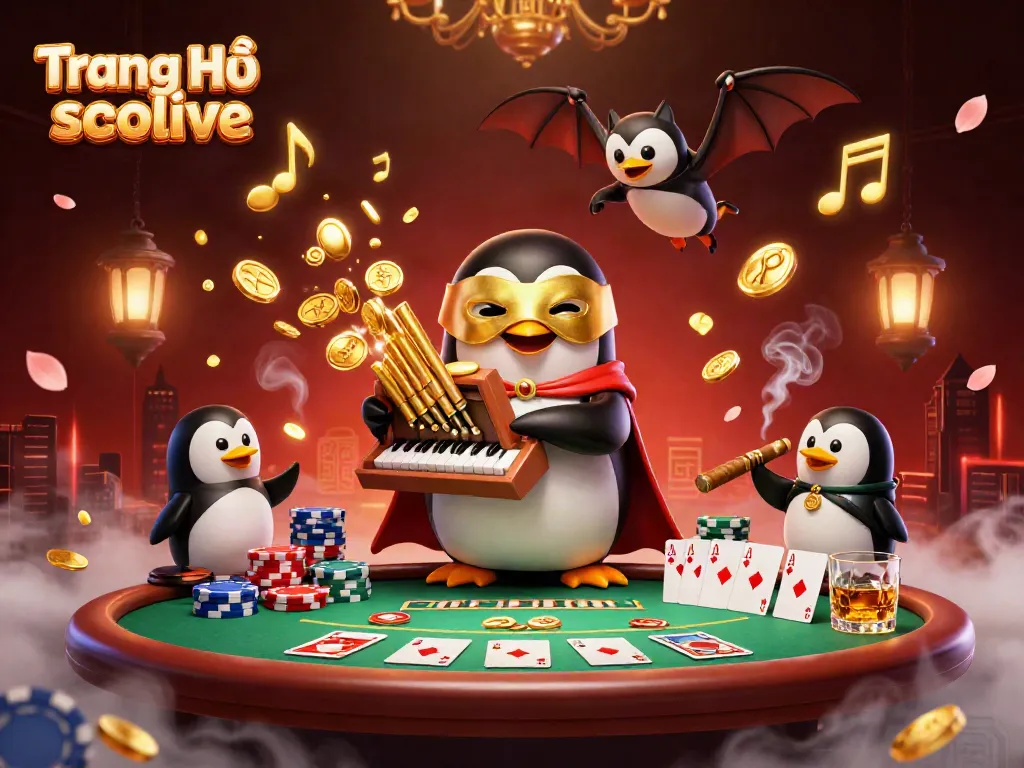 Experience the excitement of Trang Chủ socolive with a vibrant 3D gaming scene featuring cartoon characters and casino elements.