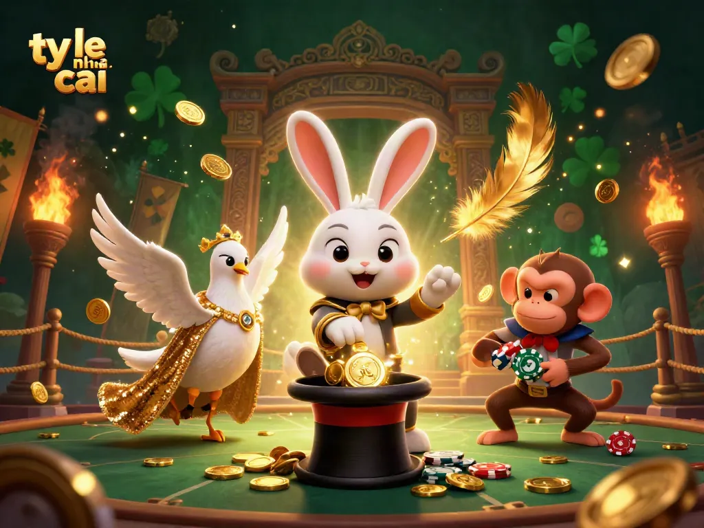 Engage with ty le nha cai through a vibrant, magical scene showcasing animated gambling elements.