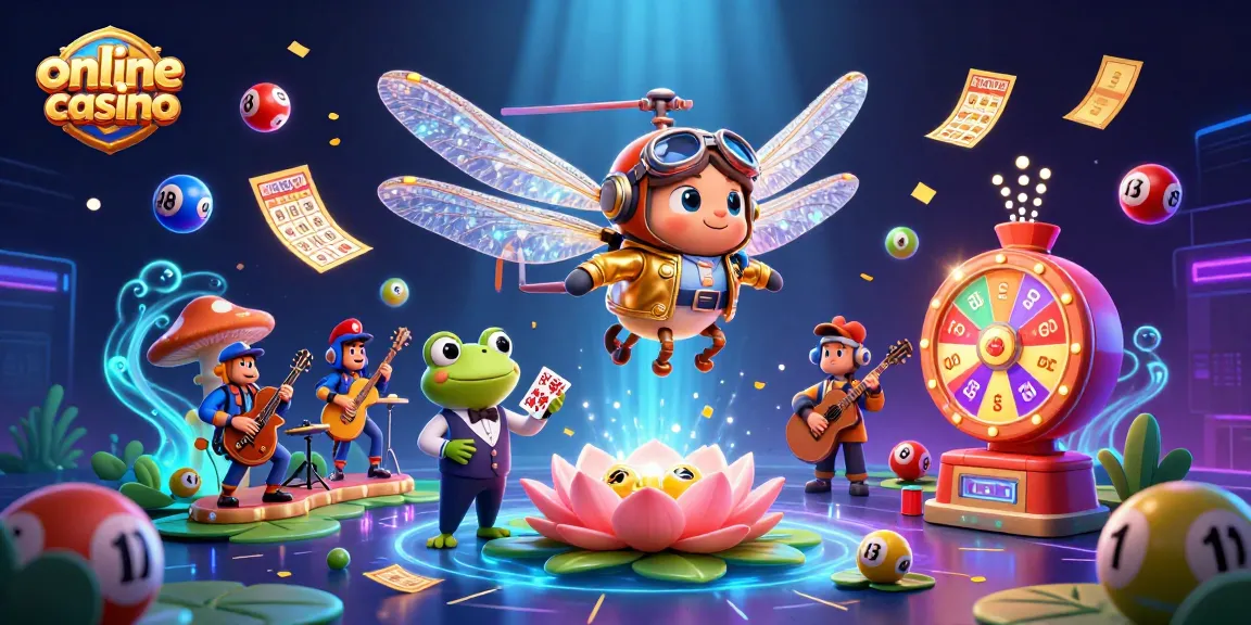 Experience the thrill of an online casino with vibrant characters and dynamic game elements.