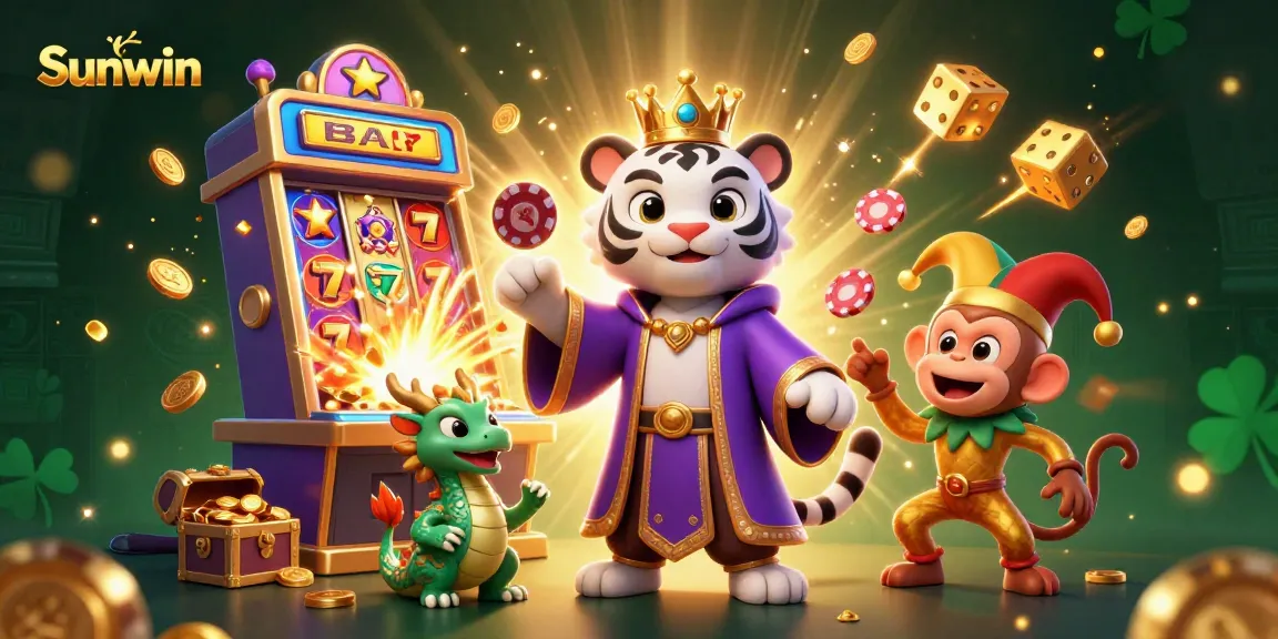 Experience thrilling jackpots and dynamic gameplay at Sunwin with engaging illustrations.
