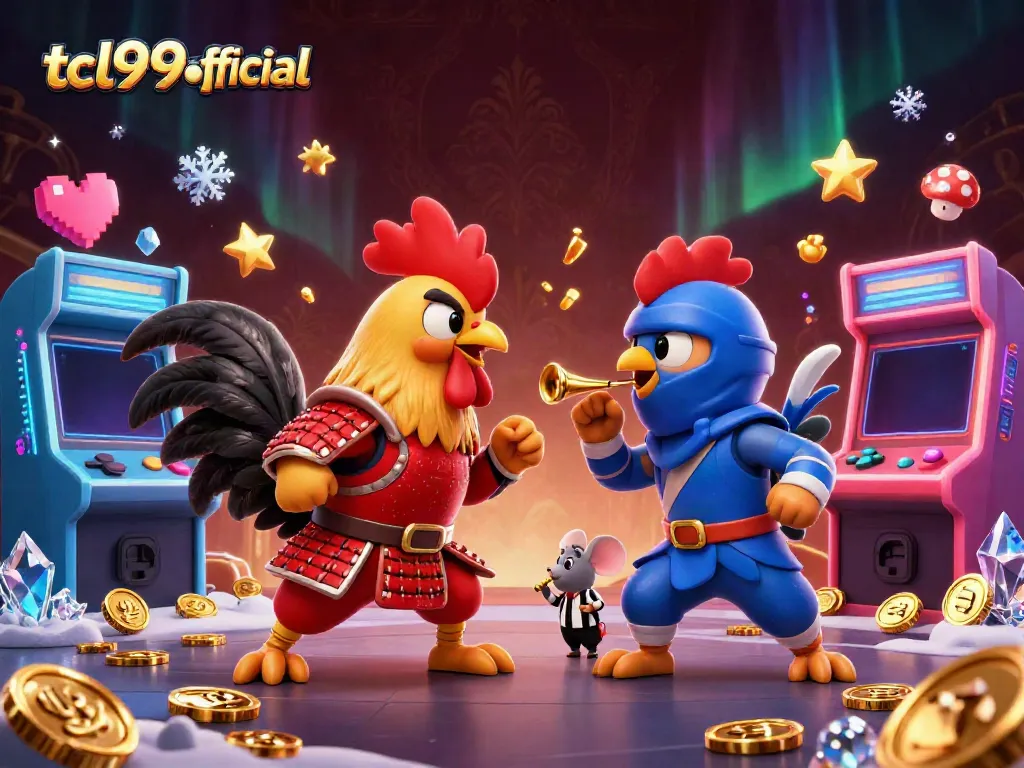Engage with thrilling moments in tcl99official's 3D casino with epic rooster showdown!