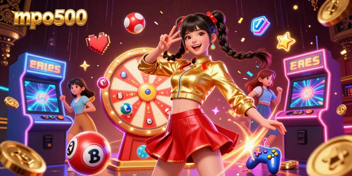 Join the excitement at mpo500 with colorful lottery balls, vibrant prize wheels, and energetic gameplay.