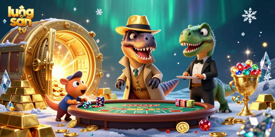 Experience the thrilling world of lương sơn tv with velociraptor card counter and stegosaurus pit boss in this dynamic blackjack scene.