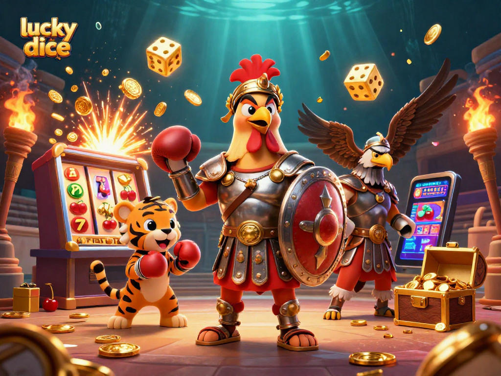Experience thrilling moments with lucky dice online as epic games unfold in a vibrant casino arena.