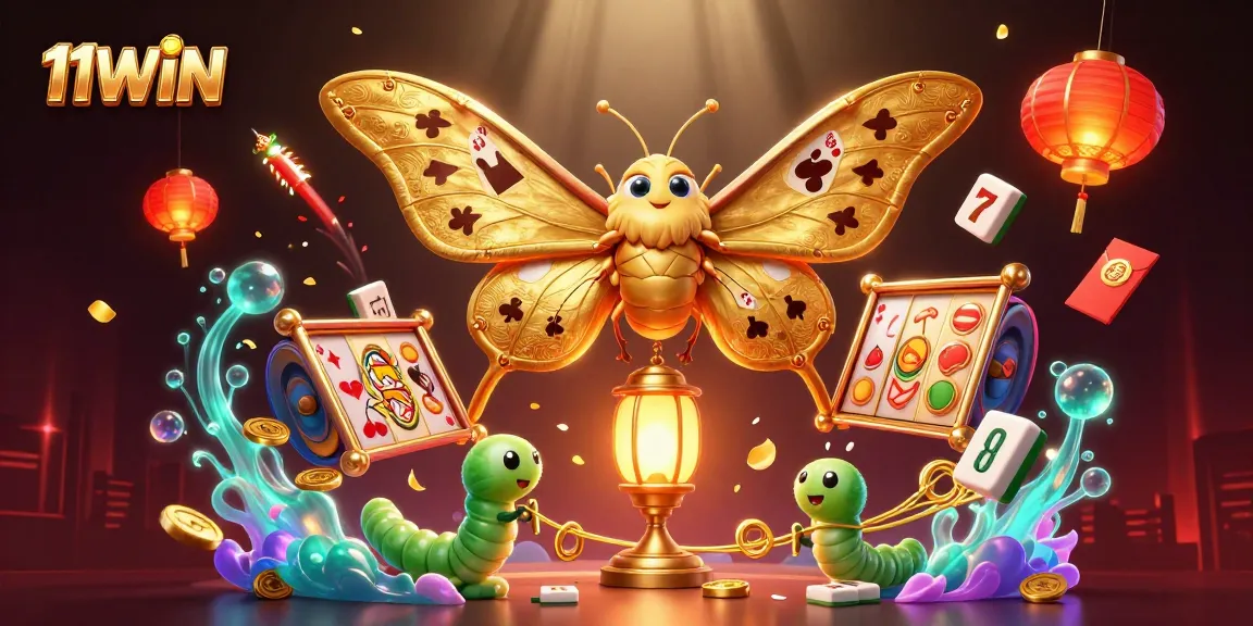Engage with thrilling casino action at 11WIN with vibrant 3D casino and gaming illustration.