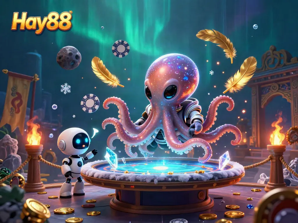 Win in the cosmic casino with Hay88's holographic poker experience!