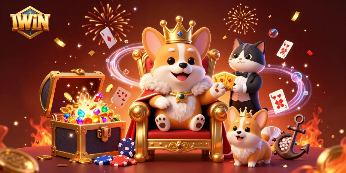 IWIN provides thrilling gaming experiences with unique characters and vibrant casino elements in an engaging 3D scene.