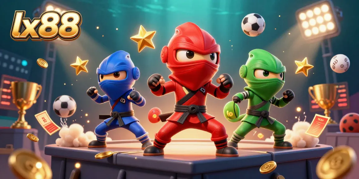 Experience thrilling action at lx88 with dynamic sports balls and chameleon ninja characters.