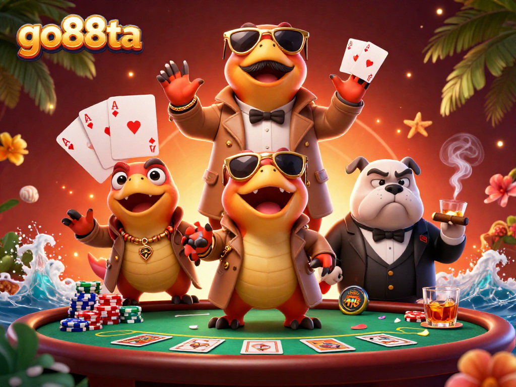 Engage with the thrilling go88ta casino experience featuring raptors and poker action.