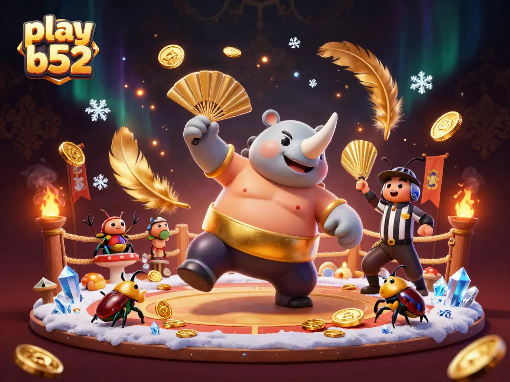 Experience the excitement of play b52 in this vibrant live casino scene with dynamic elements and characters.