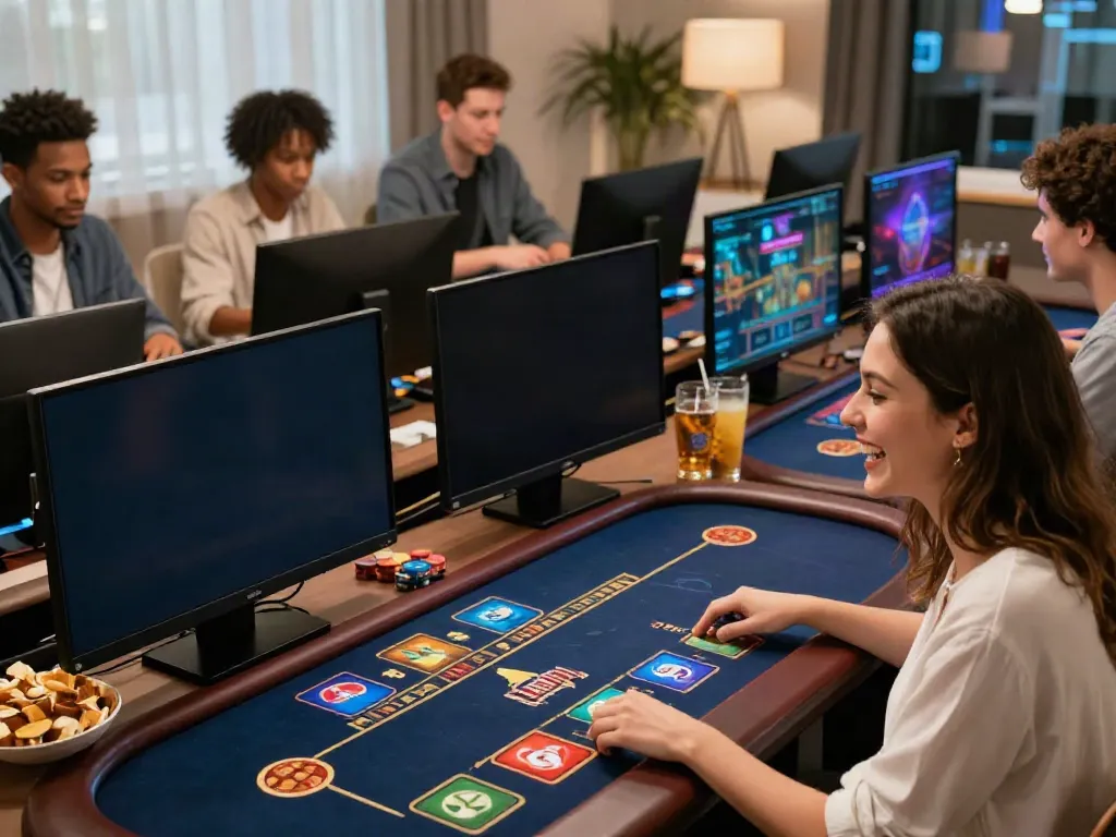 Exciting 9bet online gaming scene with players engaging in diverse games and vibrant atmosphere.