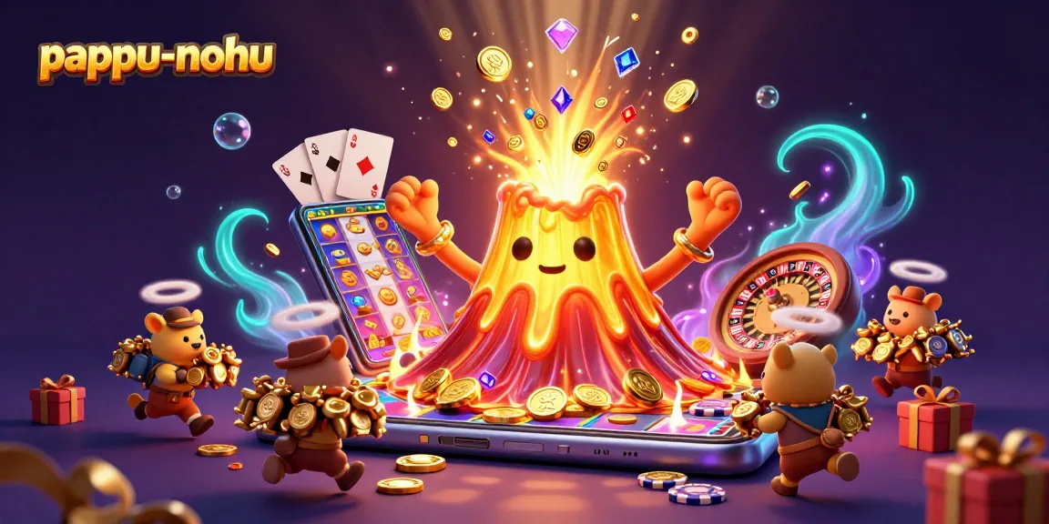 Pappu-nohu game illustration showing thrilling gameplay with treasures and exciting casino elements.