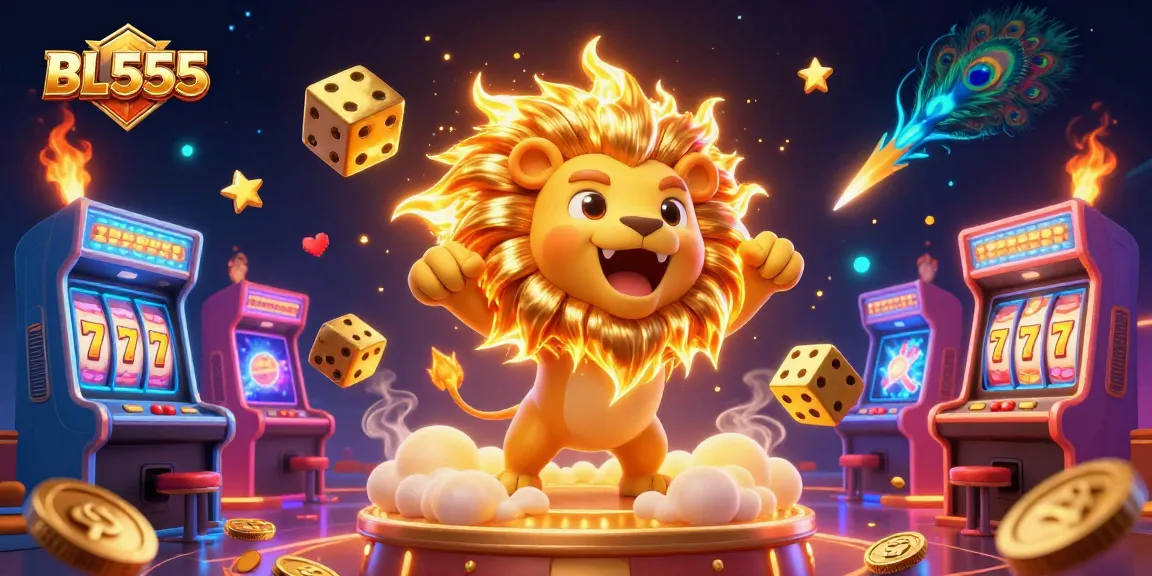 Play exciting casino games like slots at BL555 with vibrant characters and dynamic action.