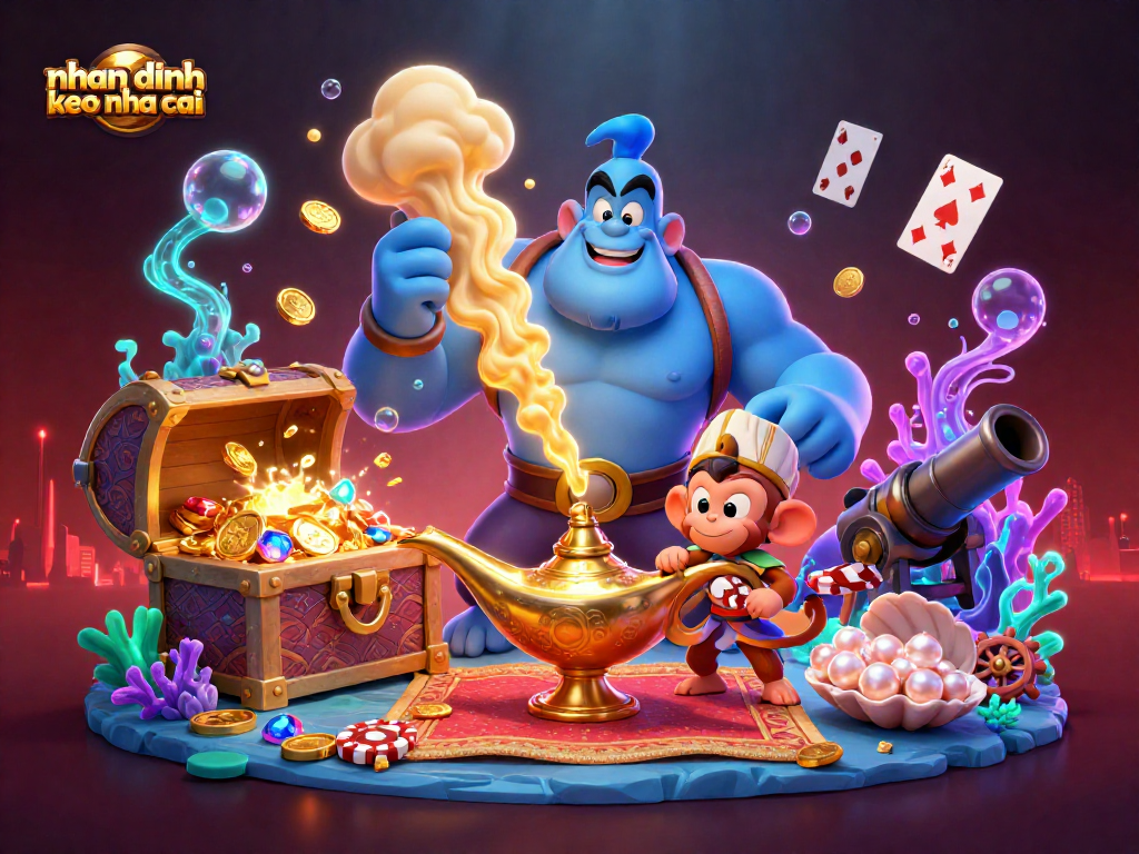 Engage with nhan dinh keo nha cai through this captivating 3D illustration featuring dynamic casino elements.