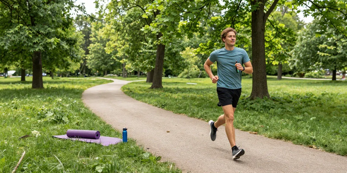 Enjoying thc vapes uk during outdoor workout with THC vape pen, showing organic wellness lifestyle and active recovery.