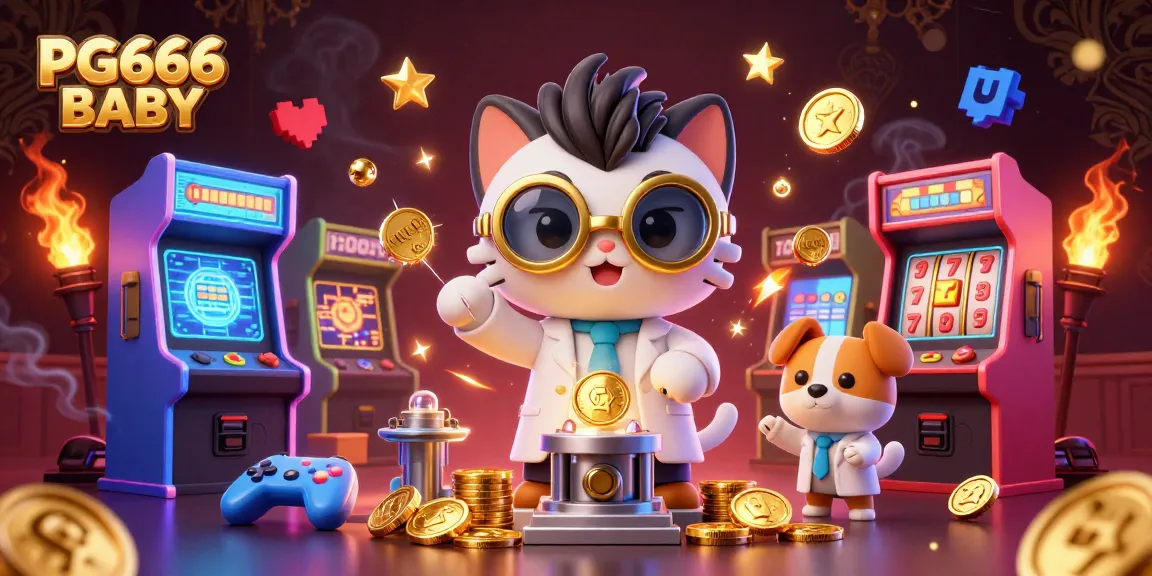 Experience thrilling gaming moments with PG666 BABY as mad scientist cat and assistant create gold coins.