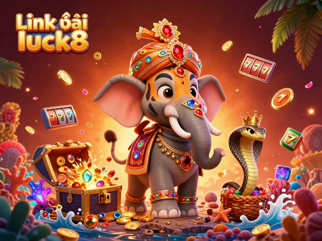 Engage with Link vào luck8 through vibrant casino scenes filled with treasure and excitement.