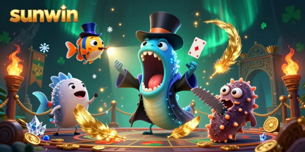 Experience thrilling magic tricks in the casino with sunwin's vibrant characters and dynamic elements.