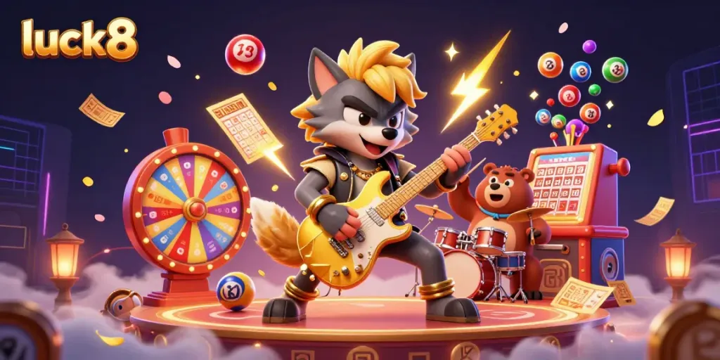 Experience the thrill of luck8 as a rock star wolf and drummer bear electrify the casino stage with dynamic games.