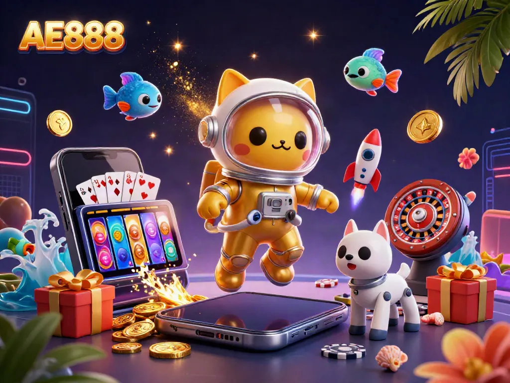 Experience thrilling gameplay at AE888 with colorful slots and dynamic characters.