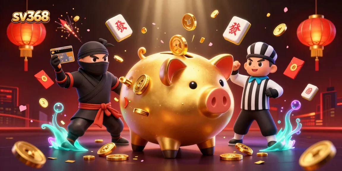 Engage with sv368 through an exciting and dynamic 3D illustration showcasing a thrilling gambling atmosphere.
