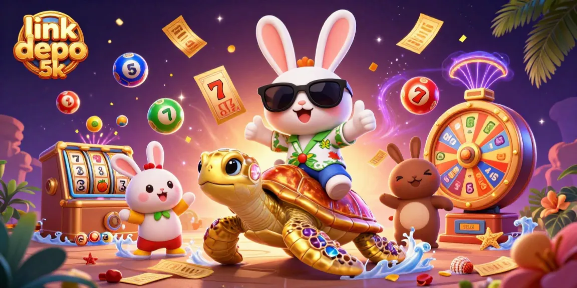 Spin to win at link depo 5k with animated slot reels, vibrant characters, and abundant game elements.