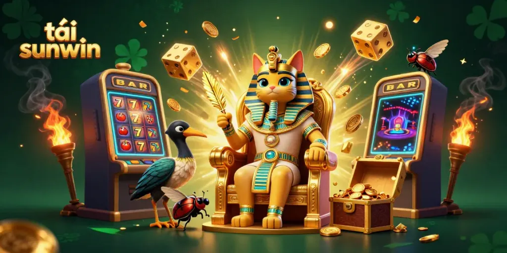 Win big with tải sunwin in a vibrant, dynamic 3D casino scene filled with adventure.