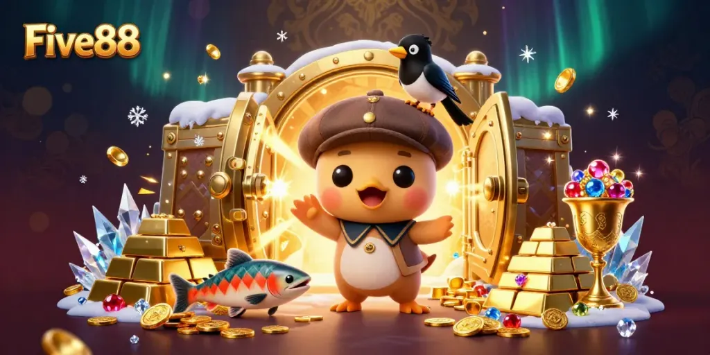 Engage in thrilling gameplay at Five88 with our enchanting 3D illustration showcasing captivating characters and rich rewards.