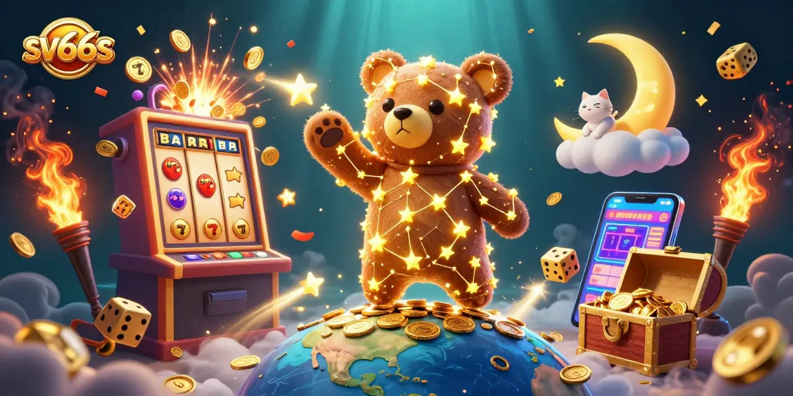 Experience the excitement of sv66s with golden coins and dynamic jackpot elements in a vibrant casino scene.