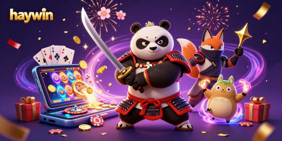 Experience thrilling gaming with Haywin's vibrant character lineup and dynamic casino elements.