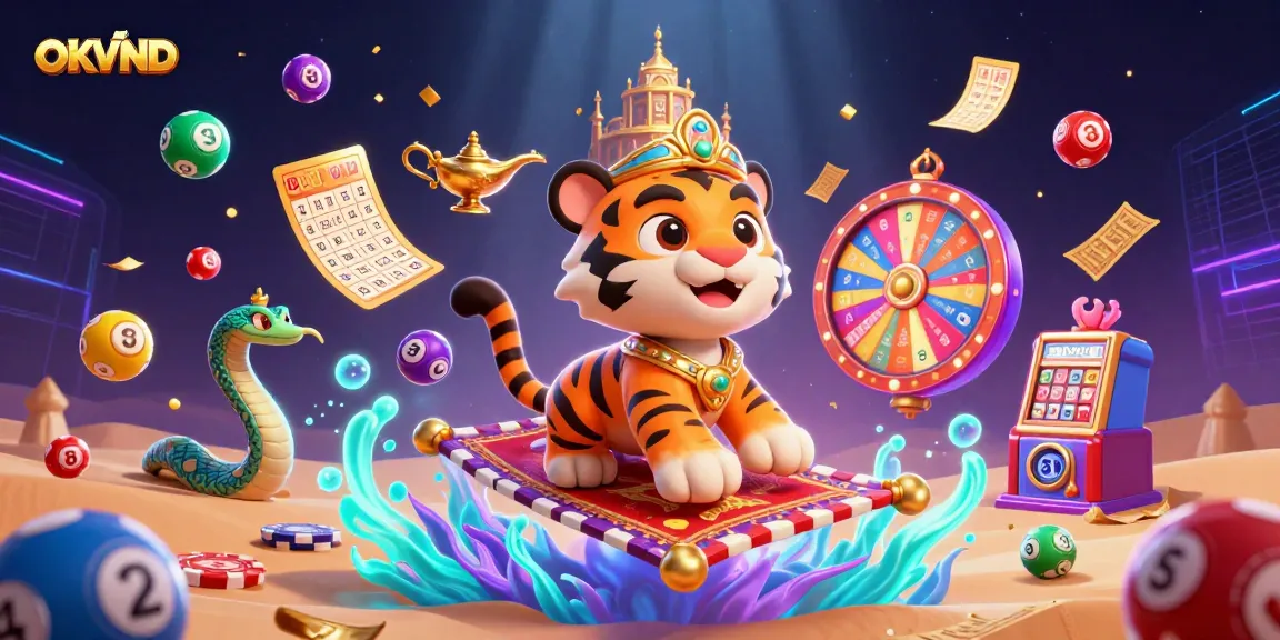 Engage in thrilling gameplay at OKVND's online casino with dynamic lottery and prize elements.