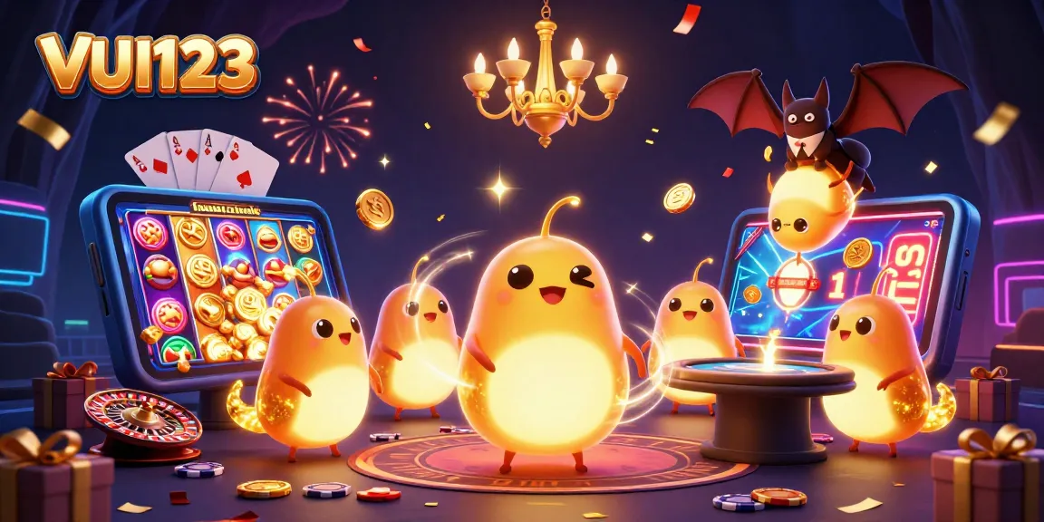 Play and win big at VUI123 with 3D cartoon glowworms lighting up the casino