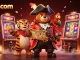 Experience thrilling gameplay at go88com with pirate and tiger amidst slot machines and vibrant casino elements.