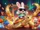 Experience the excitement of tải go88 with a lucky rabbit and golden sea turtle in a vibrant casino scene.