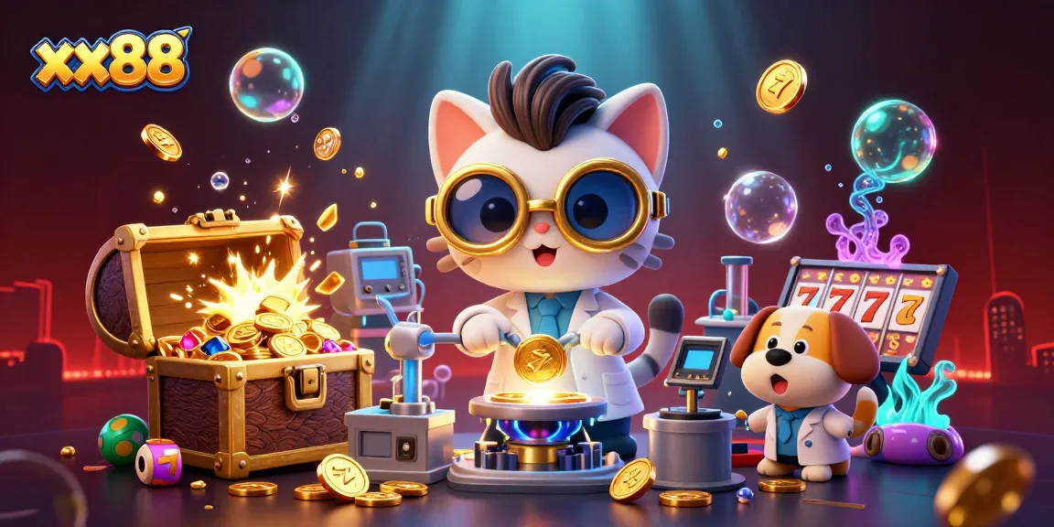 Experience the thrill of xx88 with our exciting cartoon casino scene featuring vibrant characters and elements.