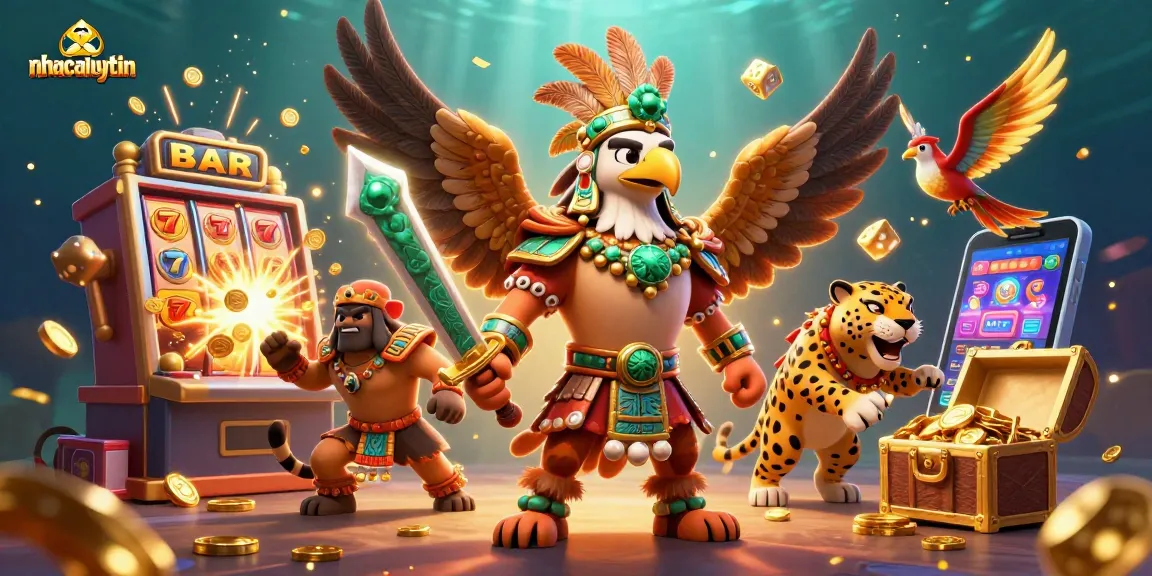 Spin and win at nhacaiuytin with vibrant 3D casino elements, showcasing jackpot excitement and dynamic gameplay.
