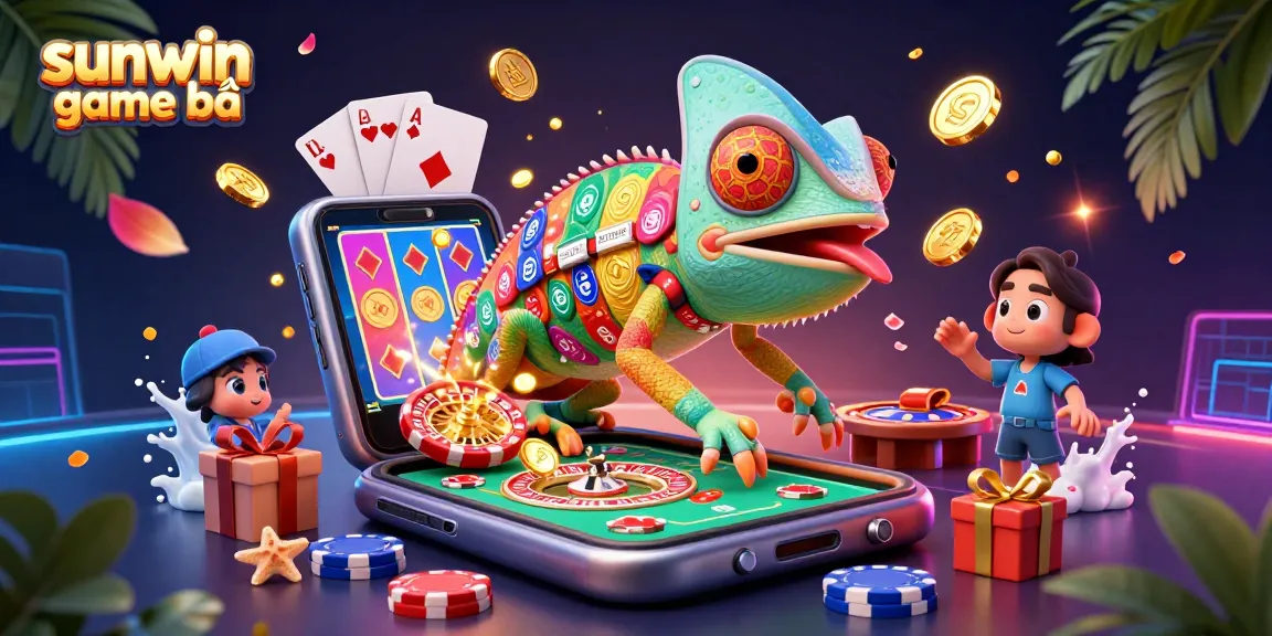 Spin and win at sunwin game bài with vibrant 3D casino characters and dynamic elements.