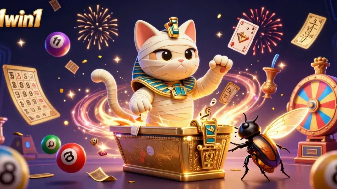 Engage with 11win1 through a vibrant illustration of a casino-themed adventure.