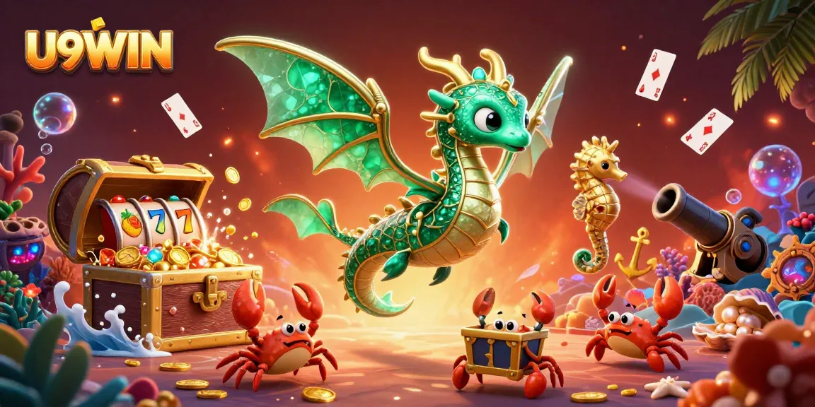 Engage in thrilling gameplay with U9WIN's vibrant slots and captivating treasure scene