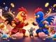 SX88 showcases a dynamic scene of twin roosters in combat, illustrating excitement and competition in online gaming.