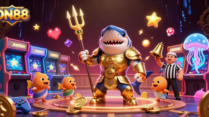 Win big at DN88 with thrilling 3D games featuring a shark gladiator and arcade elements