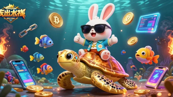 Experience excitement in Mahjong Titan online with a charming rabbit and golden sea turtle.