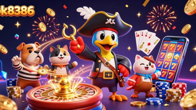 Experience the excitement of ok8386 casino games with colorful characters and dynamic elements.