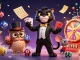 nk88 offers an exciting casino experience with a stylish panther dealer amidst vibrant game elements.