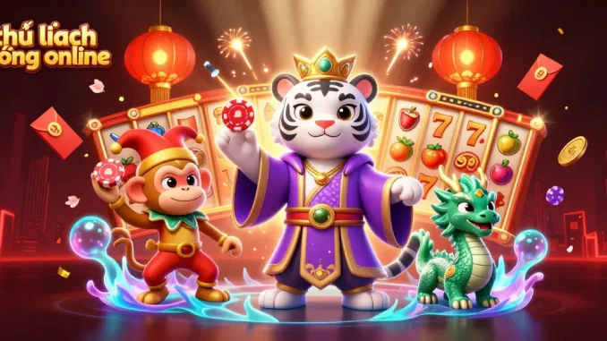 Engage in thrilling gaming with thủ lĩnh rồng online as slot reels surround mystical characters in stunning detail.